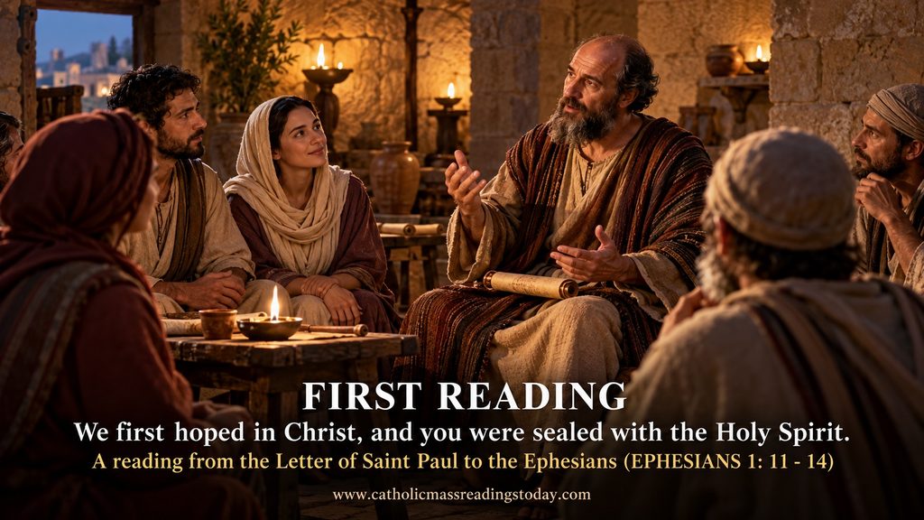 First Reading from the Letter of Saint Paul to the Ephesians (EPHESIANS 1: 11 - 14)