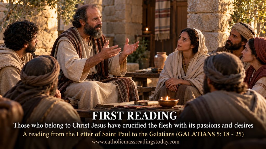 A reading from the Letter of Saint Paul to the Galatians 5: 18 - 25