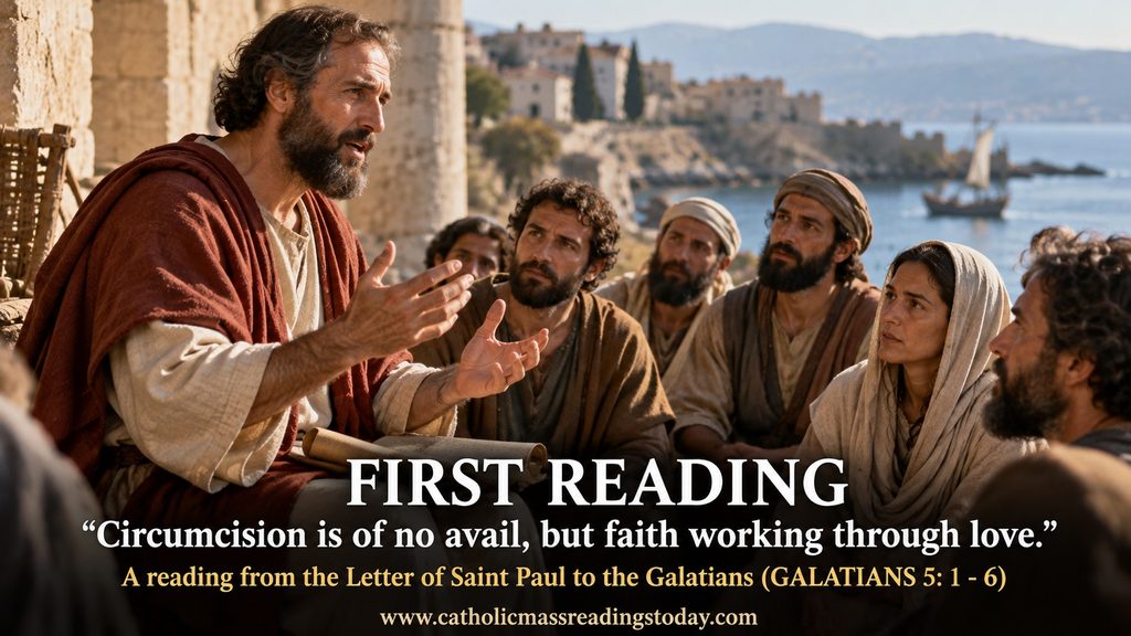 A reading from the Letter of Saint Paul to the Galatians 5: 1 - 6