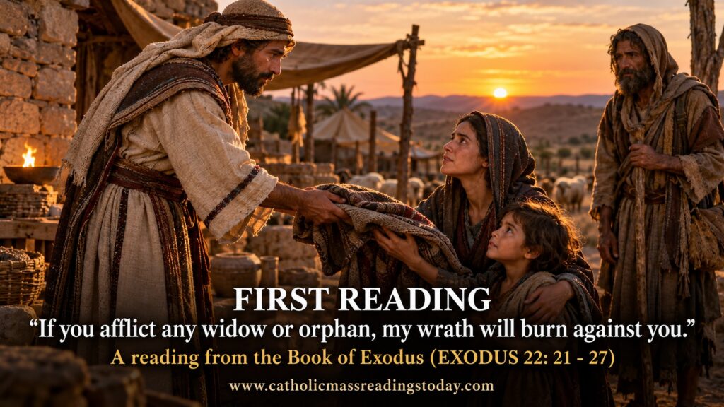 First reading from the Book of Exodus 22: 21 - 27