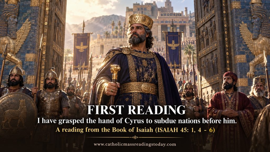 First reading from the Book of Isaiah 45: 1, 4 - 6