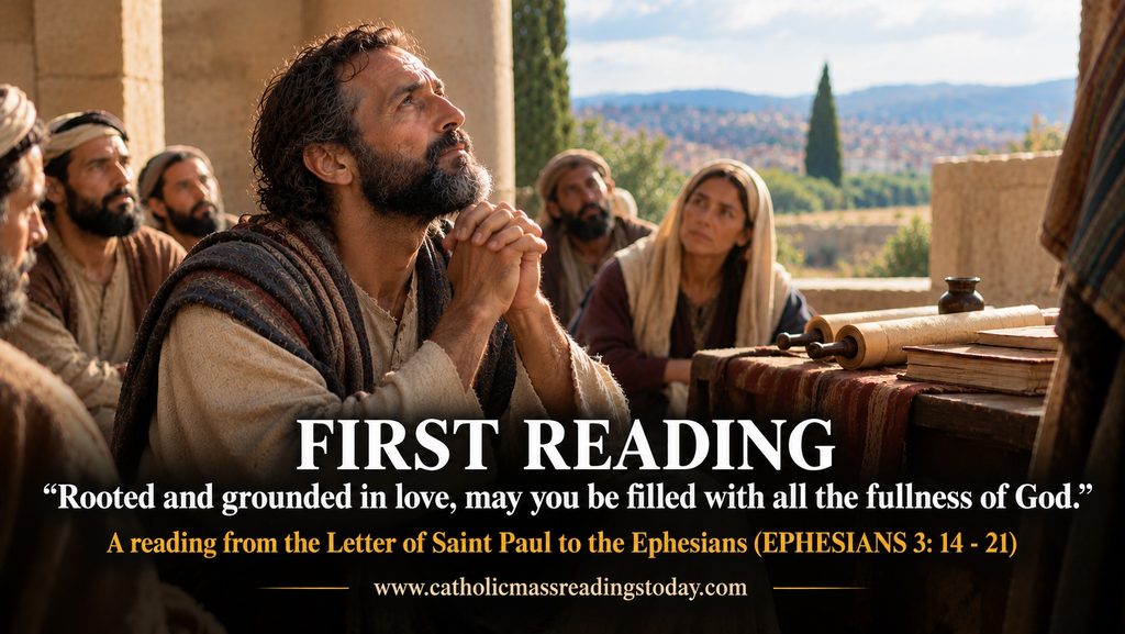 A reading from the Letter of Saint Paul to the Ephesians 3: 14 - 21