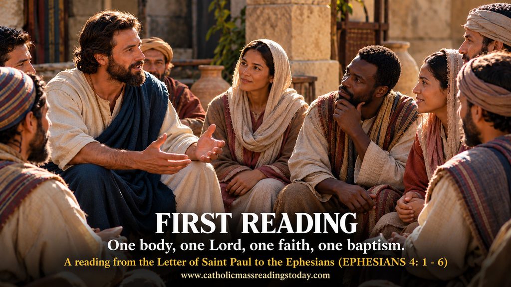 A reading from the Letter of Saint Paul to the Ephesians 4: 1 - 6
