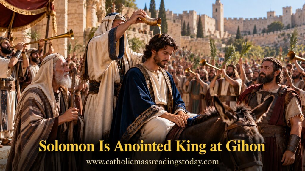 Solomon is anointed King at Gihon