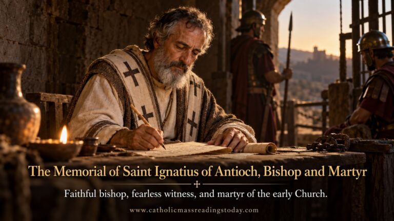 The Memorial of Saint Ignatius of Antioch, Bishop and Martyr
